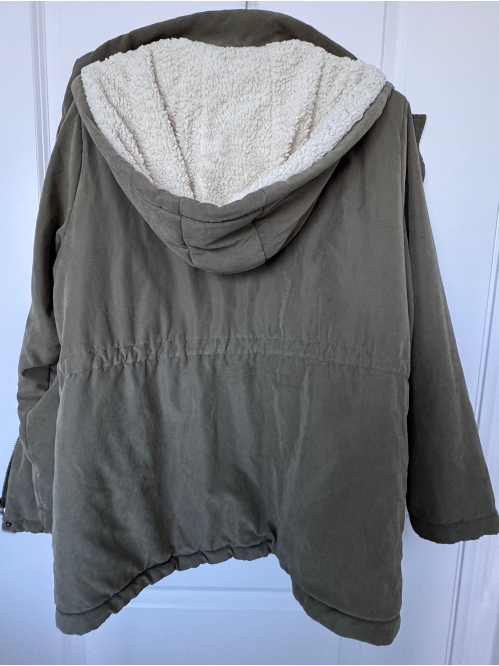 Ci Sono Olive Green Sherpa-Lined Hooded Padded Puffer Jacket size 3X - Picture 7 of 10